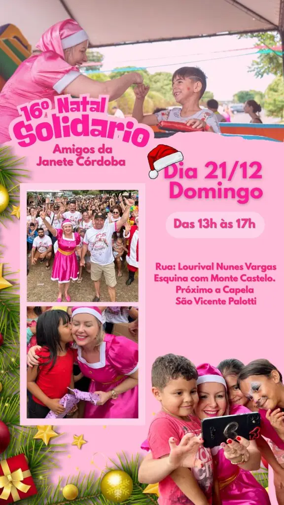 16º Natal Solidário Amigos da Janete Córdoba acontece no domingo dia 21 em Amambai 16º Natal Solidário Amigos da Janete Córdoba acontece no domingo dia 21 em Amambai