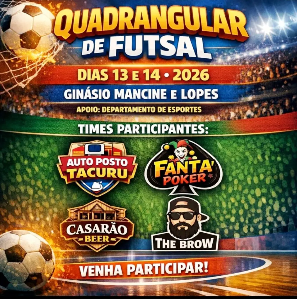 Quadrangular dos Amigos de futsal acontece nesta sexta e sábado em Tacuru