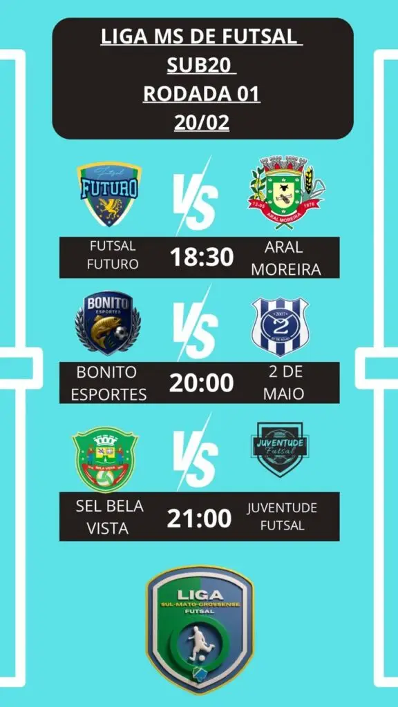 Futsal de Ara Moreira estreia nesta sexta na Liga MS de Futsal Sub-20