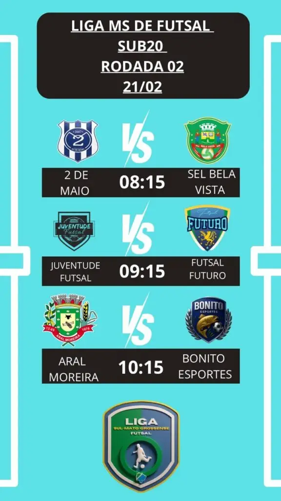 Futsal de Ara Moreira estreia nesta sexta na Liga MS de Futsal Sub-20