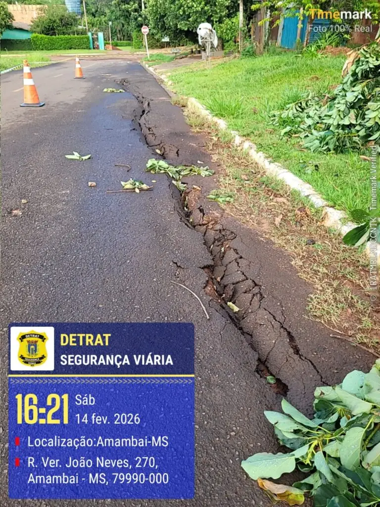 DETRAT realiza segurança viária após chuva torrencial em Amambai