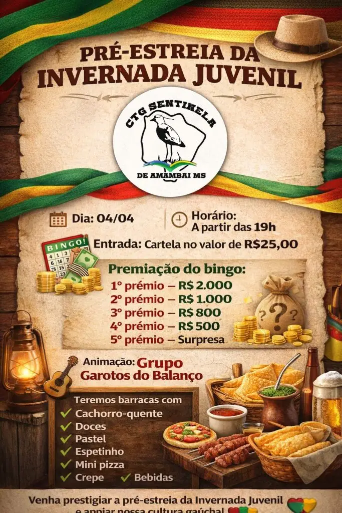 CTG faz pré-estreia da Invernada Juvenil dia 4 de abril em Amambai