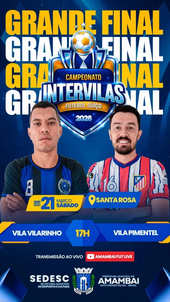 Vilarinho e Pimentel decidem neste sábado o Intervilas de Suíço 2026 em Amambai