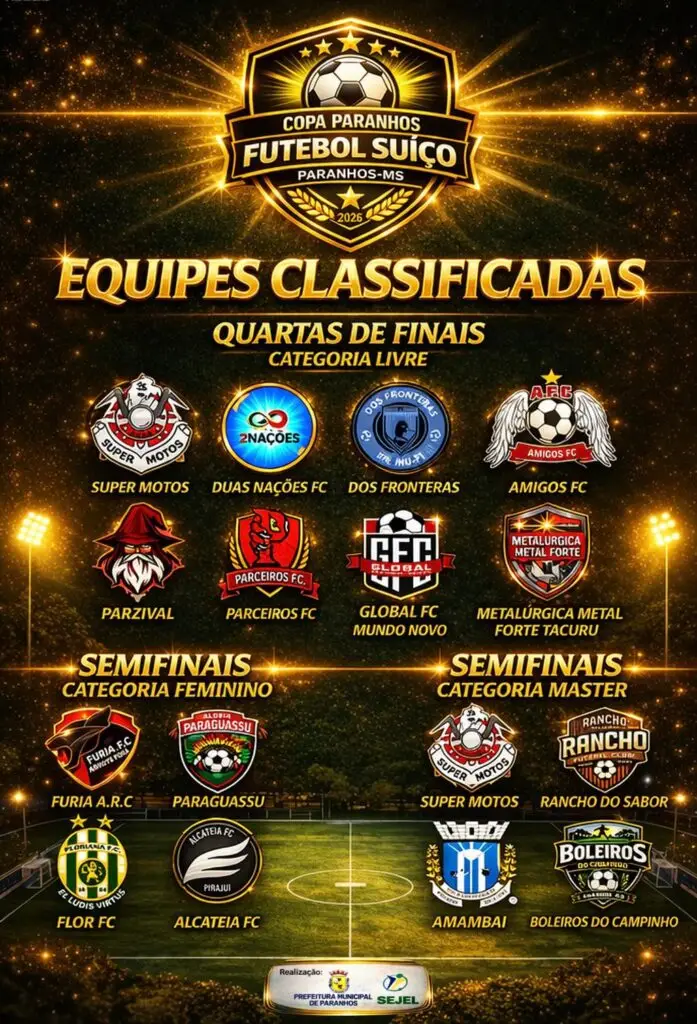 Master de Amambai está nas semifinais da Copa Paranhos de Futebol Suíço 2026