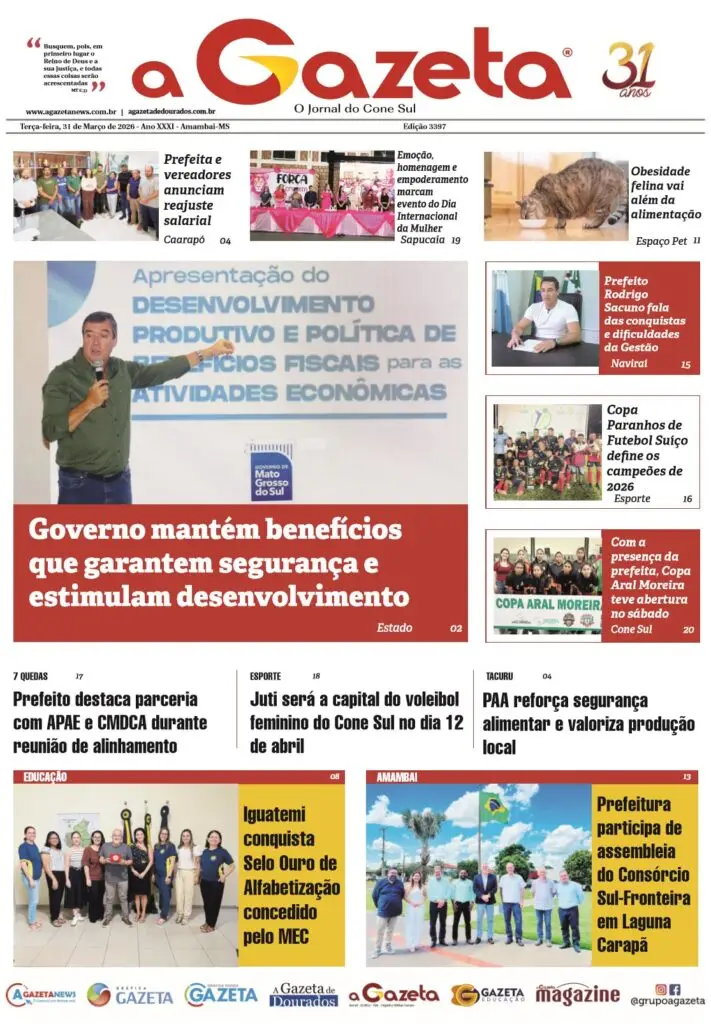 Jornal A Gazeta – Edição de 31 de março de 2026