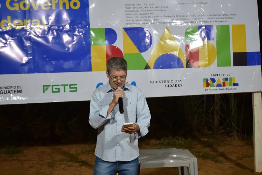 Iguatemi: Prefeito Lídio Ledesma lança oficialmente pavimentação asfáltica no bairro da Vila Nova Esperança