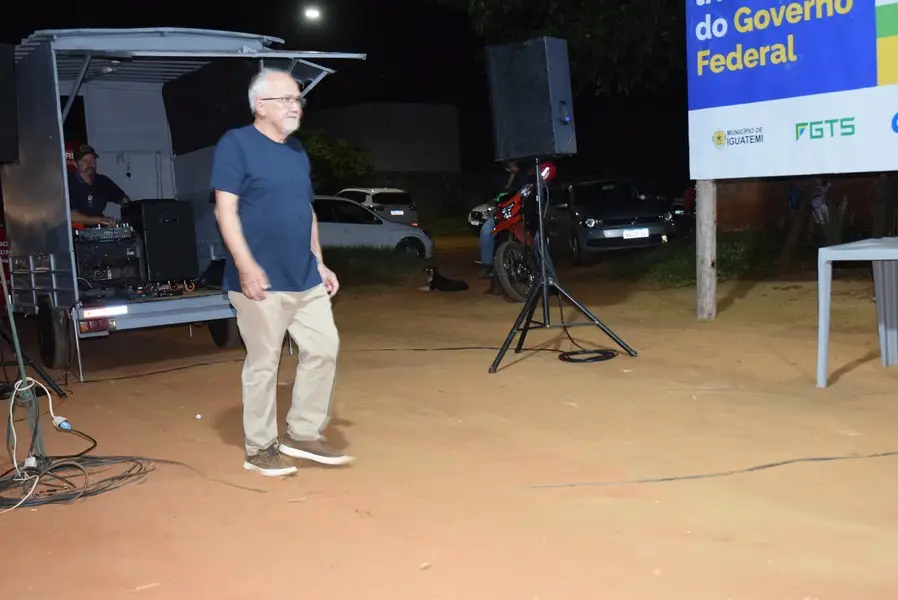 Iguatemi: Prefeito Lídio Ledesma lança oficialmente pavimentação asfáltica no bairro da Vila Nova Esperança