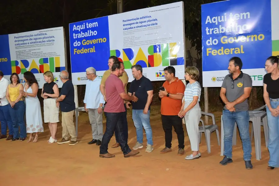 Iguatemi: Prefeito Lídio Ledesma lança oficialmente pavimentação asfáltica no bairro da Vila Nova Esperança
