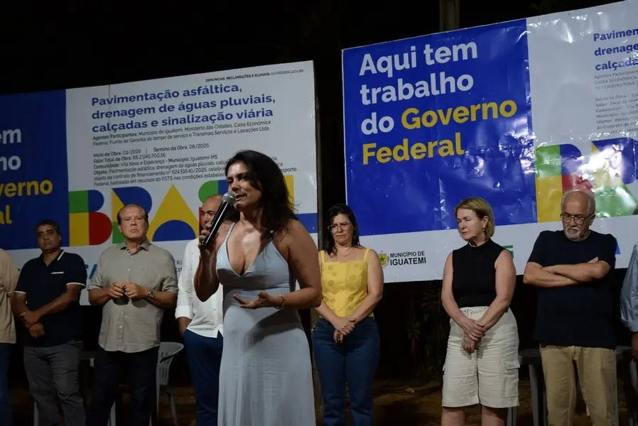 Iguatemi: Prefeito Lídio Ledesma lança oficialmente pavimentação asfáltica no bairro da Vila Nova Esperança