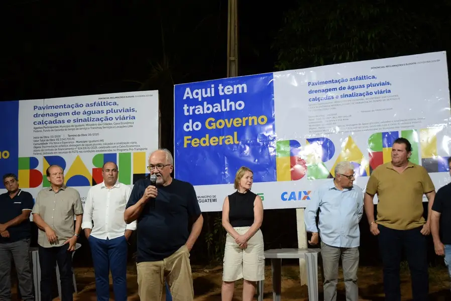 Iguatemi: Prefeito Lídio Ledesma lança oficialmente pavimentação asfáltica no bairro da Vila Nova Esperança