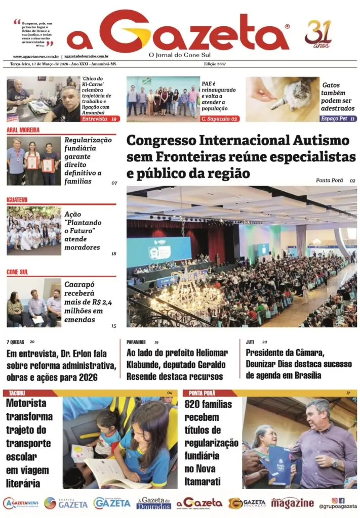 Jornal A Gazeta – Edição de 17 de março de 2026