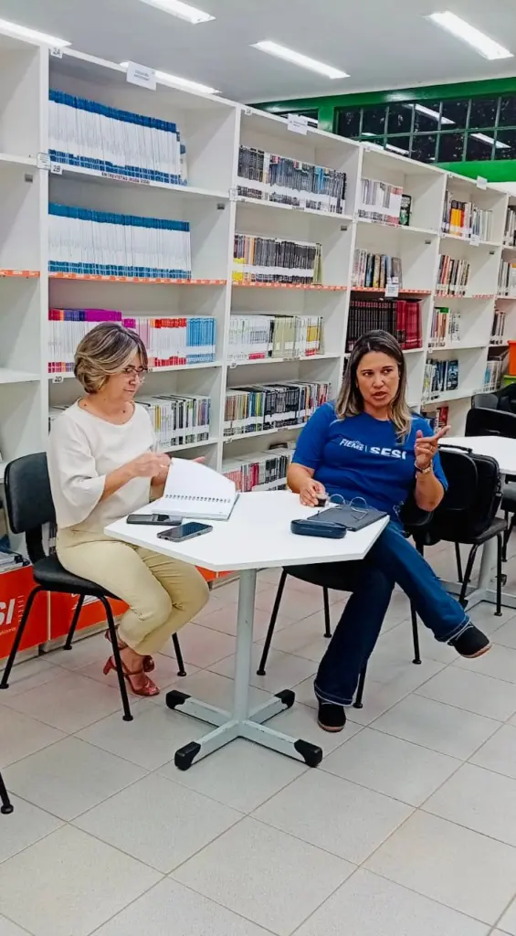 Prefeitura de Amambai e SESI fortalecem parceria em reunião na Biblioteca da Indústria do Conhecimento
