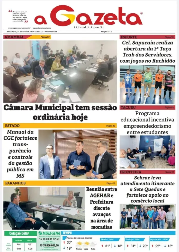 Jornal A Gazeta – Edição de 24 de abril de 2026