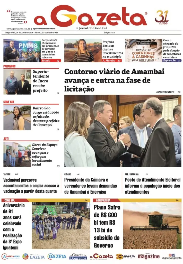 Jornal A Gazeta – Edição de 28 de abril de 2026