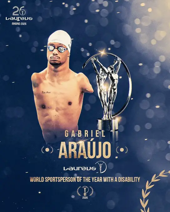 Gabriel Araújo conquista Laureus, maior premiação do esporte mundial