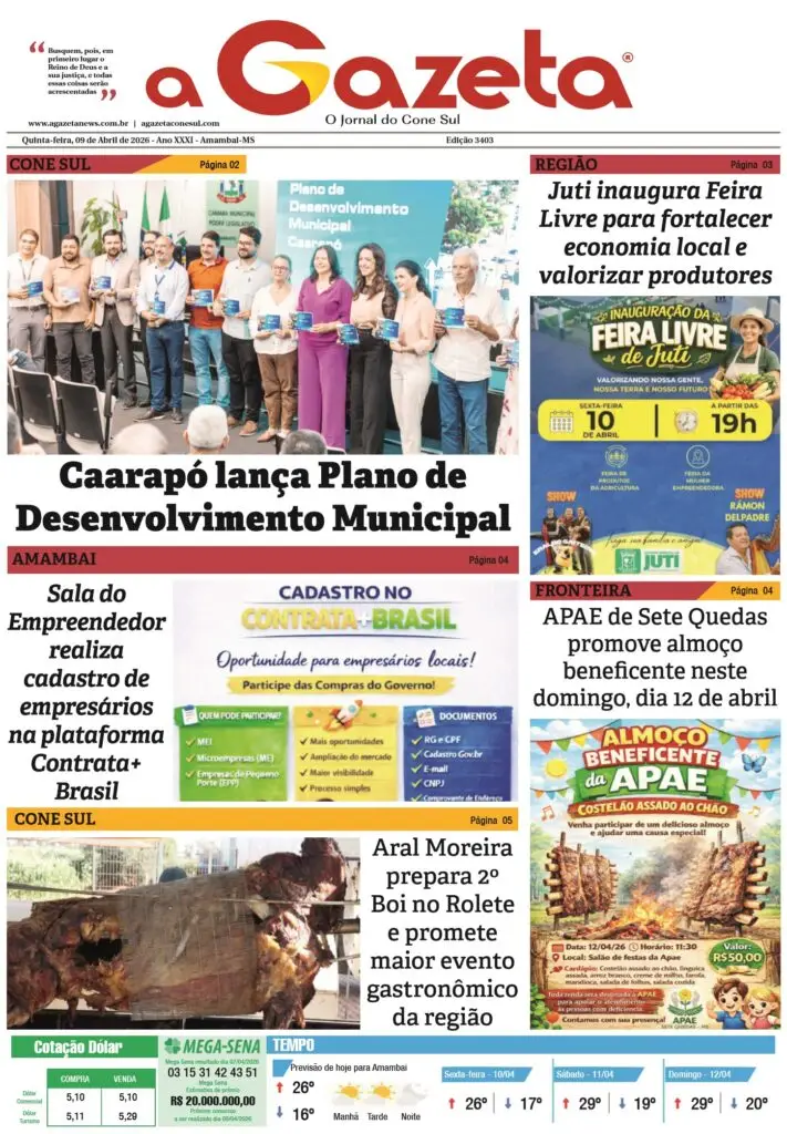 Jornal A Gazeta – Edição de 09 de abril de 2026