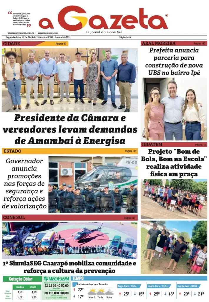Jornal A Gazeta – Edição de 27 de abril de 2026