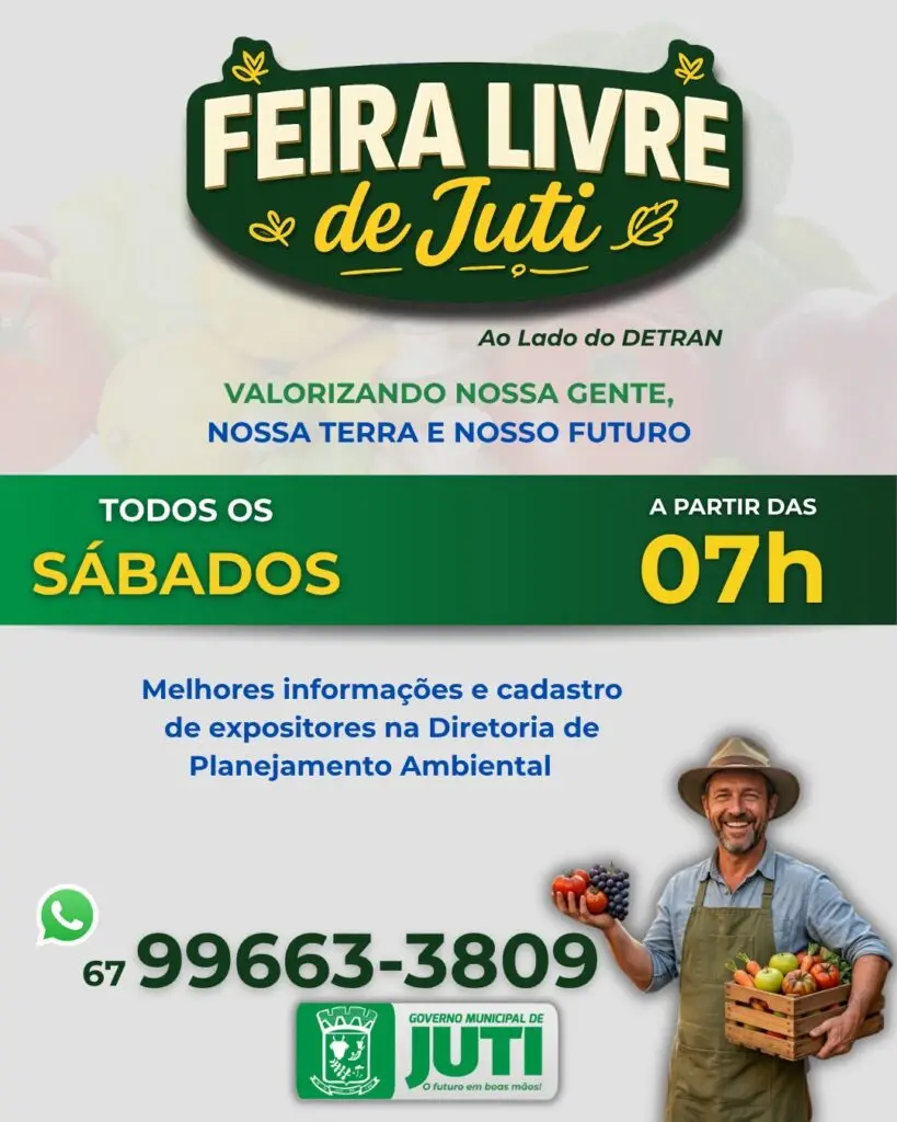 Feira Livre de Juti acontece todos os sábados em incentivo à agricultura local Feira Livre de Juti acontece todos os sábados em incentivo à agricultura local