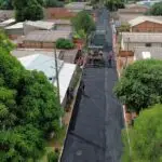 Prefeitura de Tacuru divulga avanço em obra de pavimentação na Rua do Calçadão