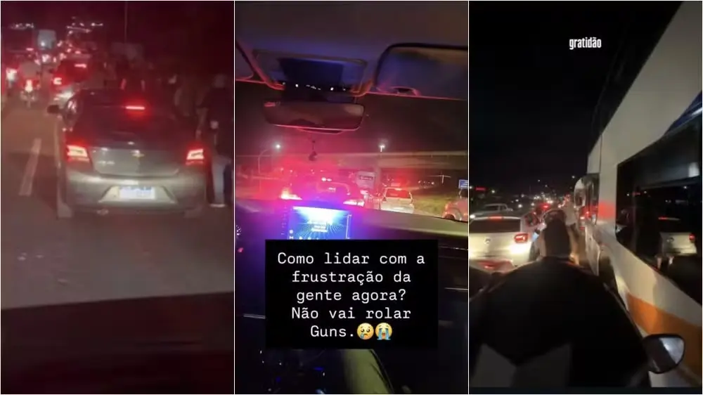 Guns N’ Roses em Campo Grande: saída de show faz público levar 5h em percurso de 12 minutos