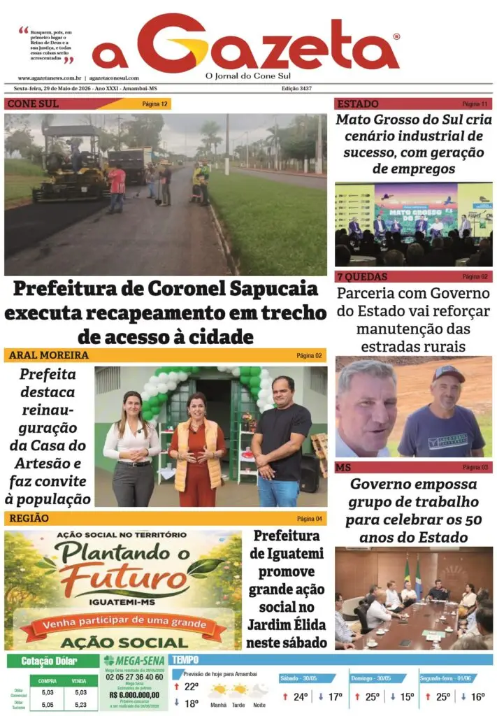 Jornal A Gazeta – Edição de 29 de maio de 2026