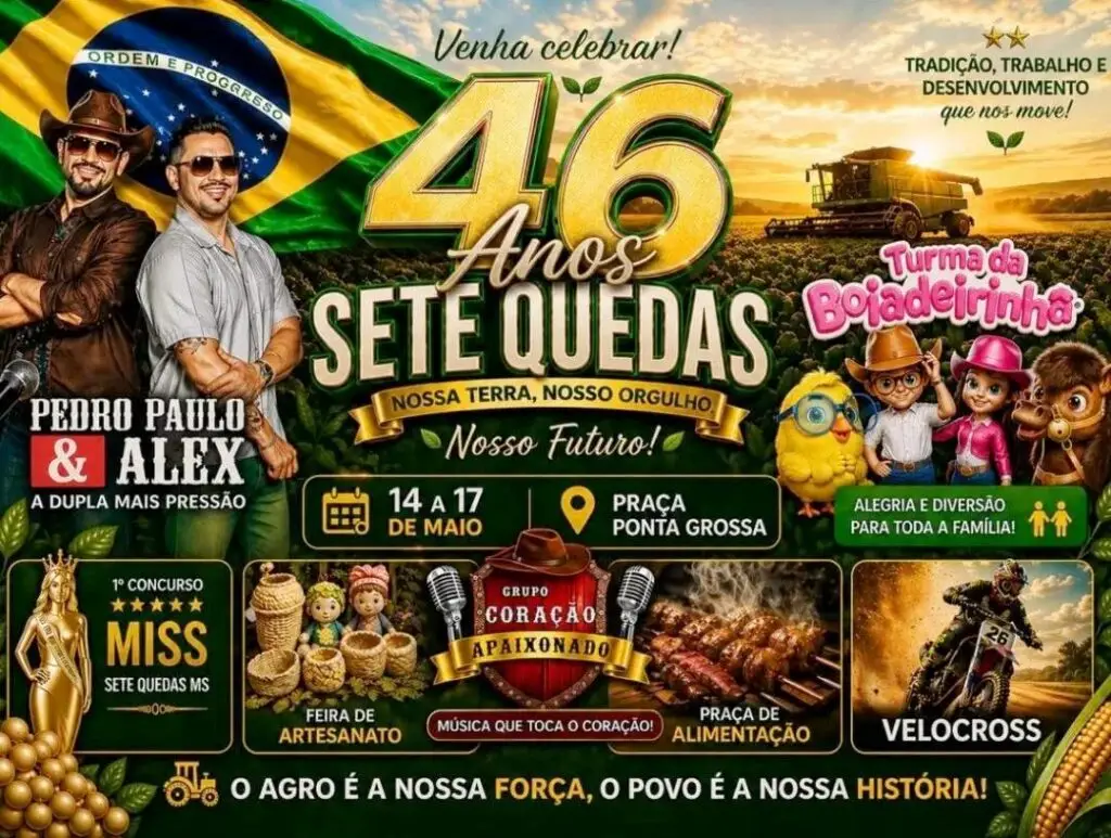 Seis municípios do Cone Sul do Mato Grosso do Sul fazem aniversário nesta quarta-feira