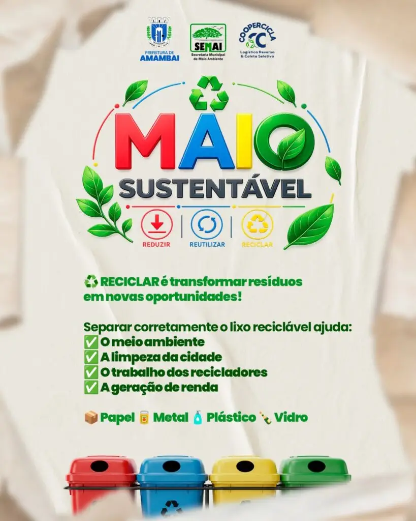 Secretaria de Meio Ambiente promove conscientização ambiental e incentiva práticas sustentáveis em Amambai