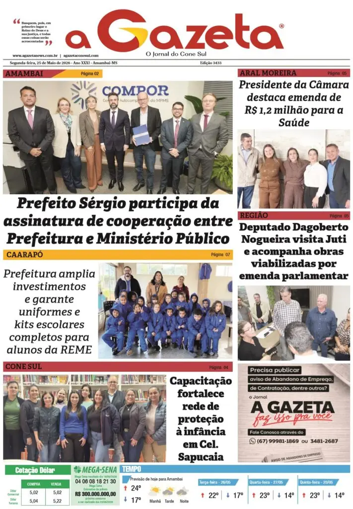 Jornal A Gazeta – Edição de 25 de maio de 2026