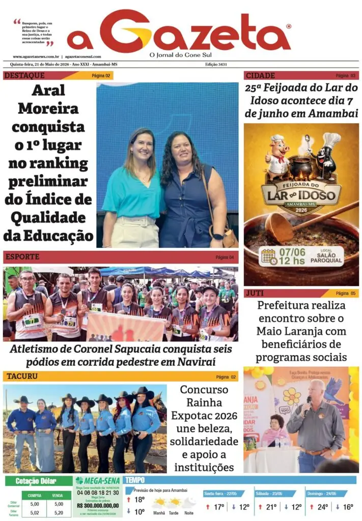 Jornal A Gazeta – Edição de 21 de maio de 2026