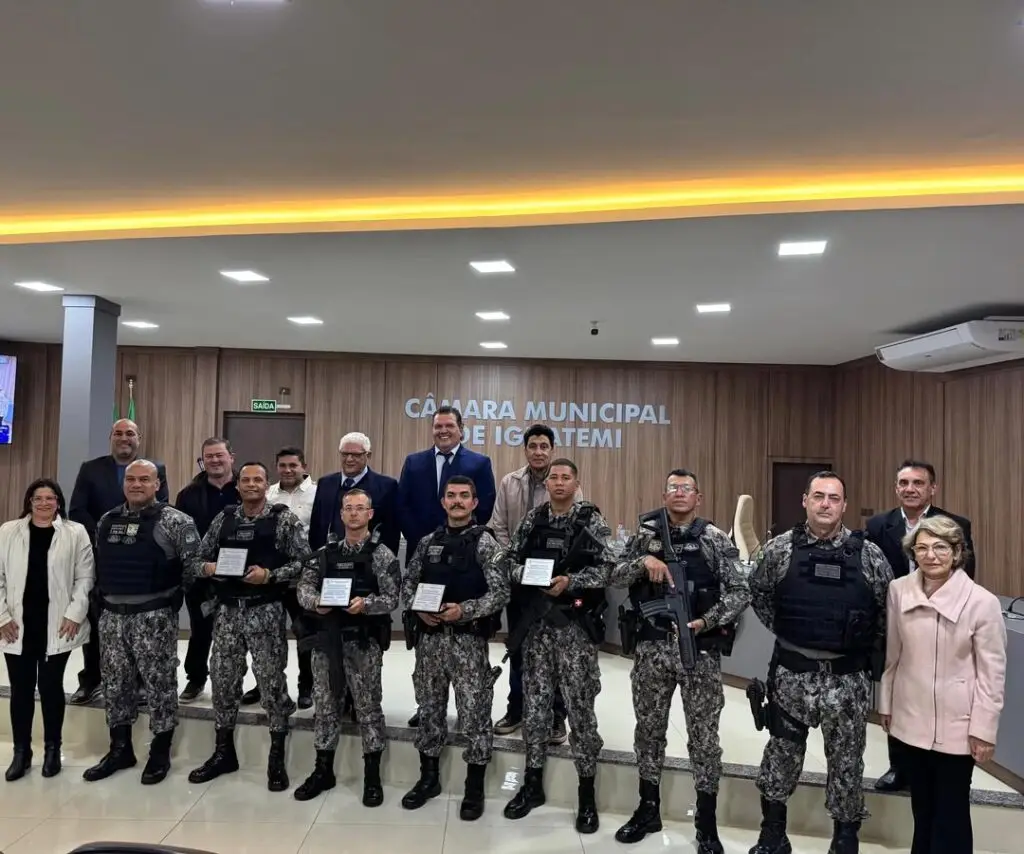 Câmara de Iguatemi homenageia policiais militares da Força Nacional por atuação na fronteira