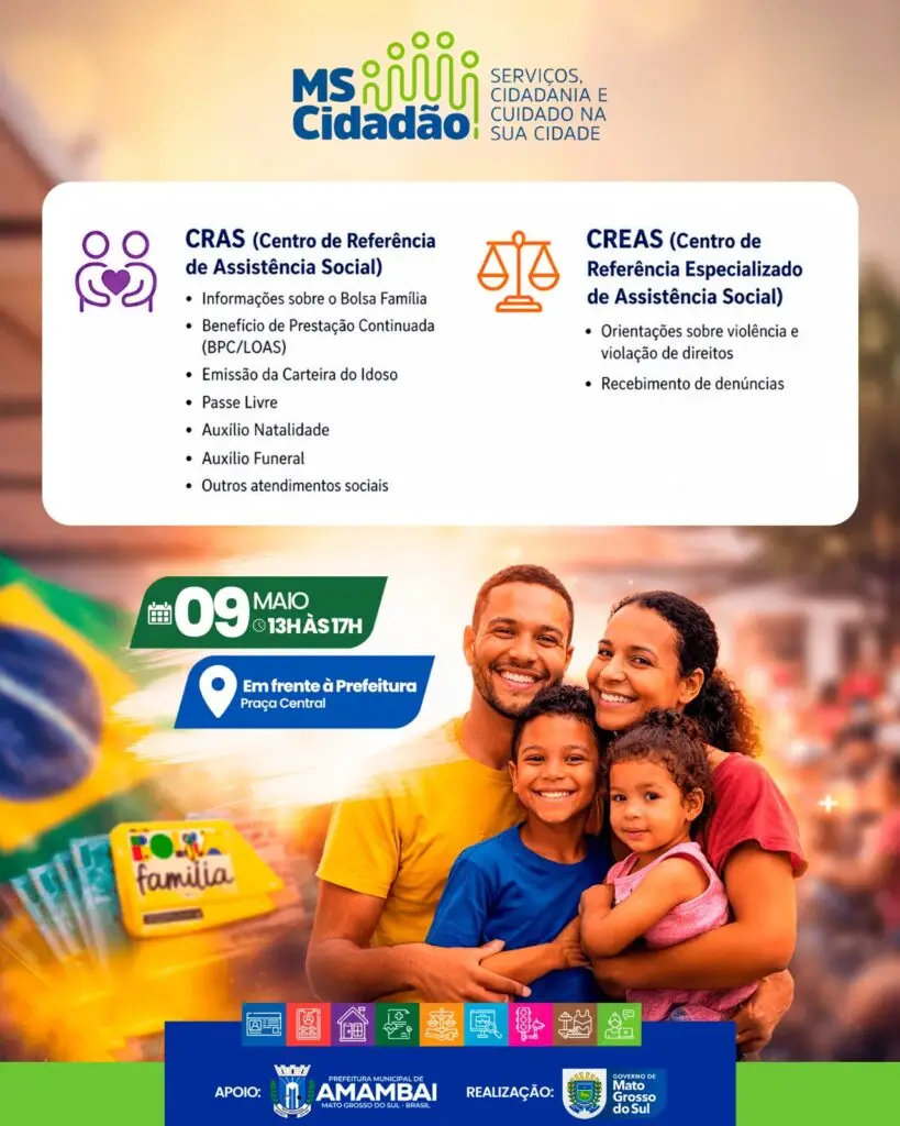 Prefeitura de Amambai levará ampla oferta de serviços ao MS Cidadão promovido pelo Governo do Estado de Mato Grosso do Sul