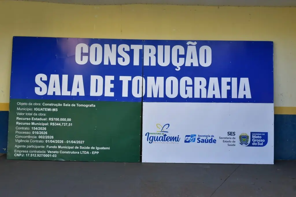 Secretaria de Saúde de Iguatemi terá sala com tomógrafo para exames da população iguatemiense e de toda a região