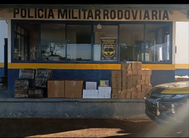 Amambai: BPMRv apreende eletrônicos, perfumes e mercadorias estrangeiras durante fiscalização na MS-386