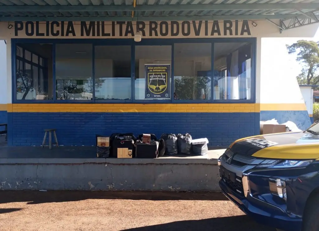 Amambai: BPMRv apreende eletrônicos, perfumes e mercadorias estrangeiras durante fiscalização na MS-386