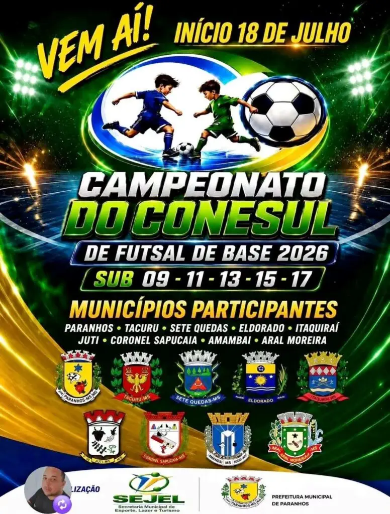 Se preparando para competição regional Tacuru e Sete Quedas fazem amistosos de futsal de base
