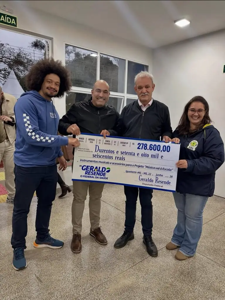 Deputado federal Geraldo Resende destina recursos para a Secretaria de Esportes, Cultura e Lazer de Iguatemi