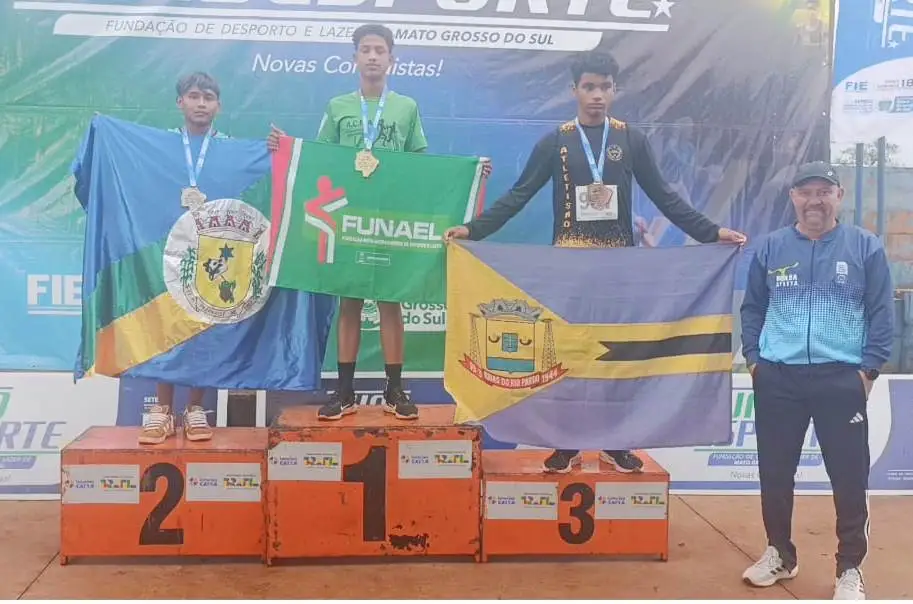 Atleta de Paranhos é “ouro” e “prata” no atletismo dos Jogos Escolares da Juventude de MS em Campo Grande