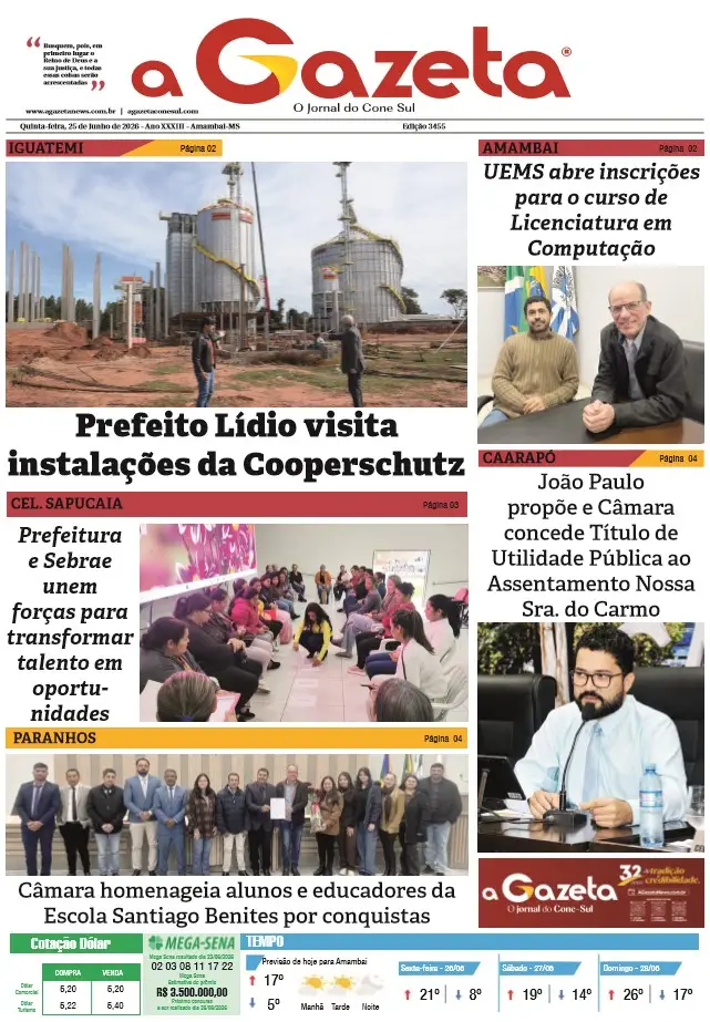 Jornal A Gazeta – Edição de 25 de junho de 2026
