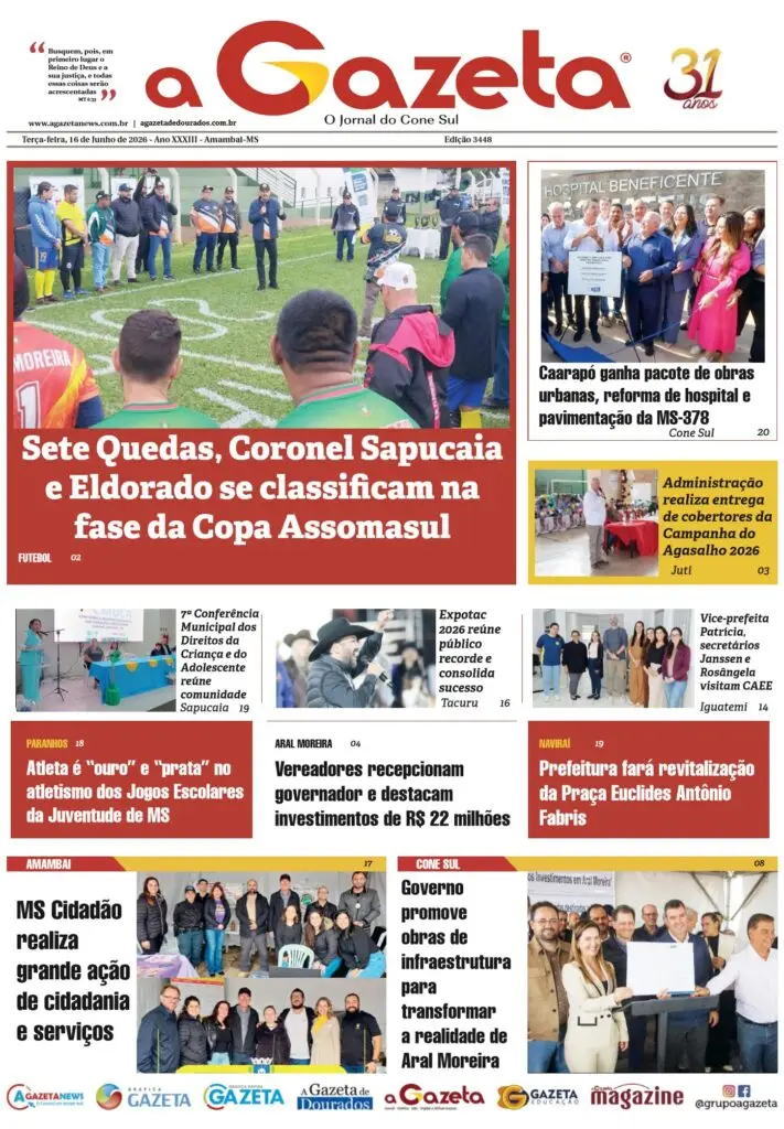 Jornal A Gazeta – Edição de 16 de junho de 2026