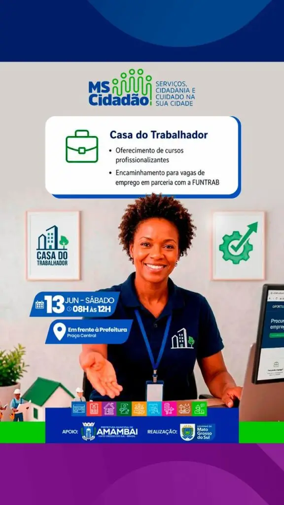 MS Cidadão acontece neste sábado (13) em Amambai com ampla oferta de serviços gratuitos à população MS Cidadão acontece neste sábado (13) em Amambai com ampla oferta de serviços gratuitos à população