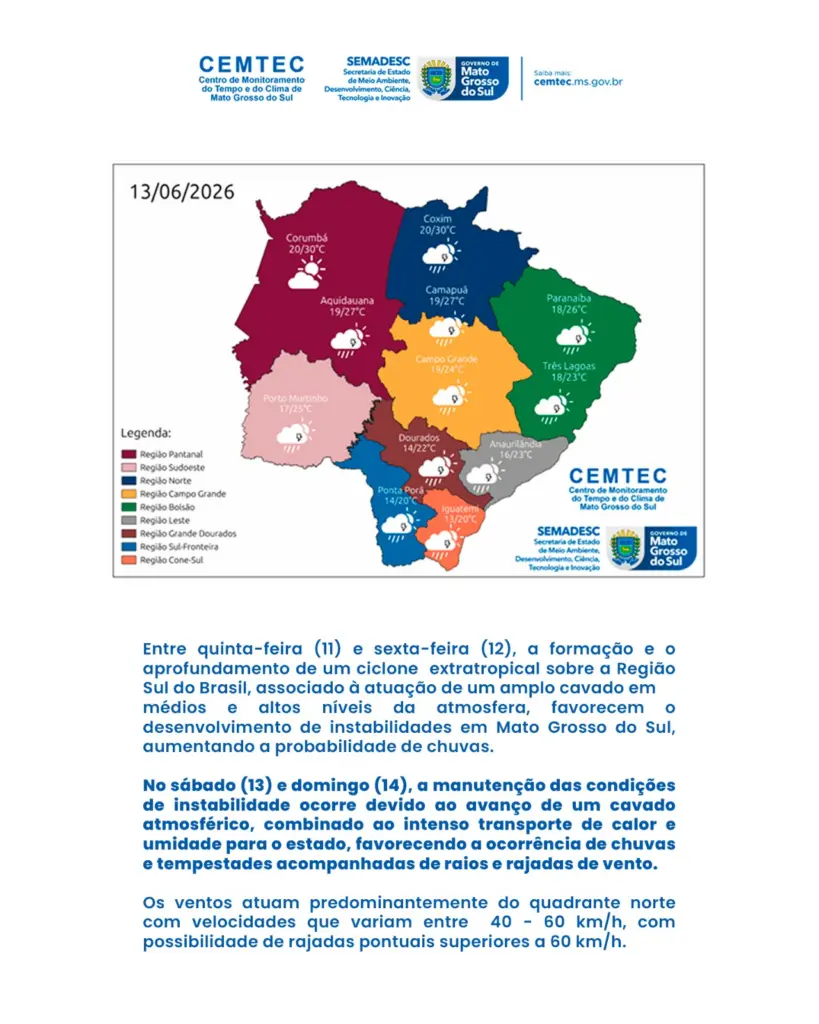 Atendimentos do MS Cidadão estão mantidos em Amambai; atrações da noite são canceladas devido à previsão de chuva Atendimentos do MS Cidadão estão mantidos em Amambai; atrações da noite são canceladas devido à previsão de chuva