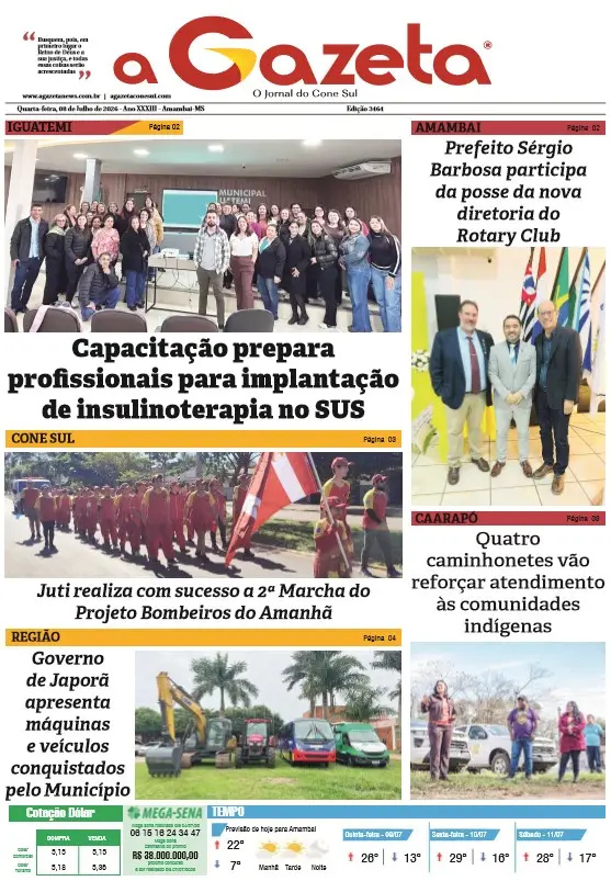 Jornal A Gazeta – Edição de 8 de julho de 2026