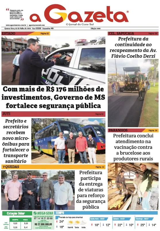 Jornal A Gazeta – Edição de 02 de julho de 2026